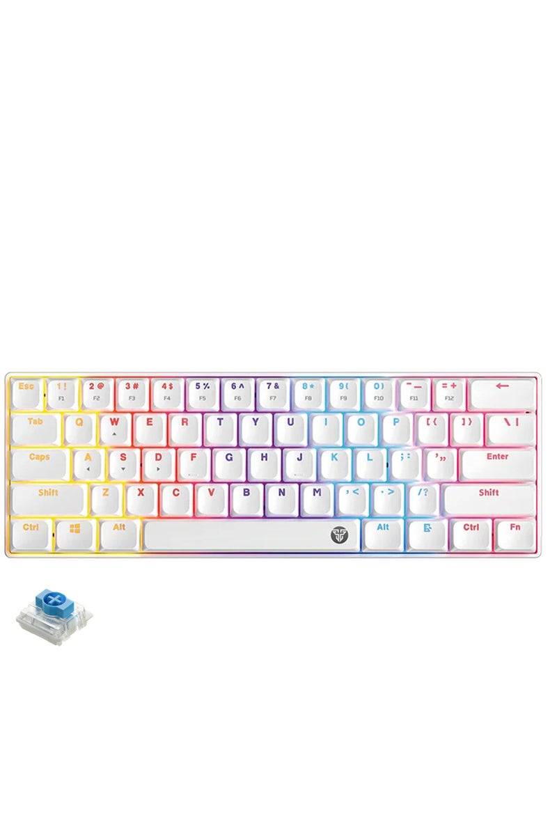 فانتيك لوحة مفاتيح الألعاب الميكانيكية ATOM AIR61 MK311 - مفاتيح زرقاء منخفضة الارتفاع - إضاءة RGB بـ 17 وضعًا - أغطية مفاتيح إضافية - Image 1